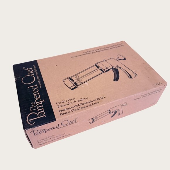 Pampered Chef Cookie Press 1525 Complete 16 Discs Original Box - Picture 3 of 3